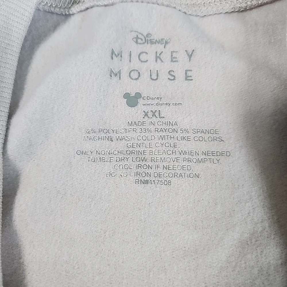 Disney Mickey Mouse Women Sweatshirt Sz XXLBeige Round Neck Long Sleeve Pullover - Picture 7 of 8
